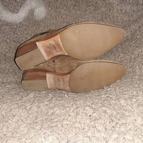 AQUATALIA-Fausta-Cognac Brown Suede-Slip-On Ankle Bootie-Sz 6.5-Excellent - Picture 8 of 8